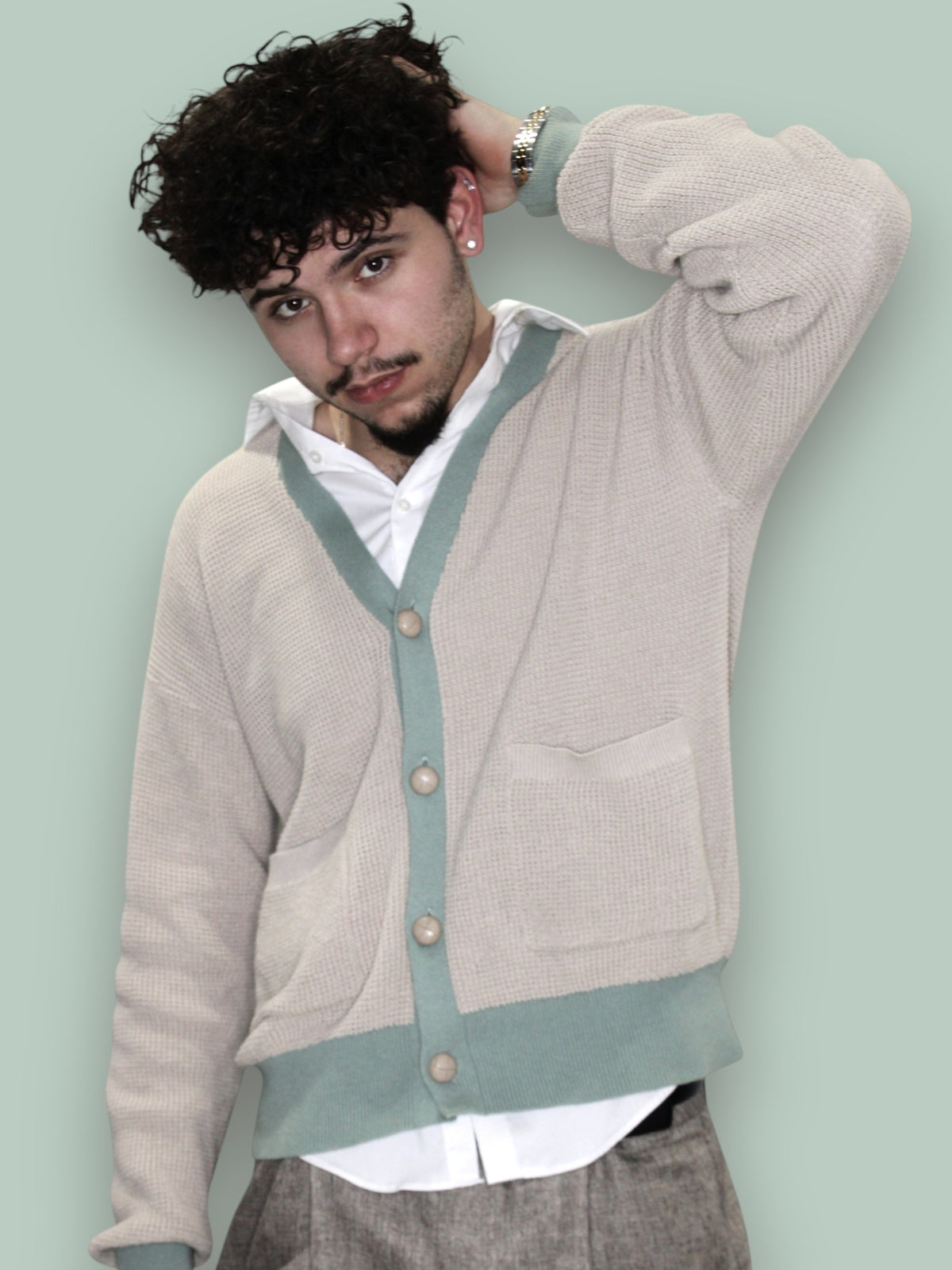 Prelude Waffle Knit Cardigan